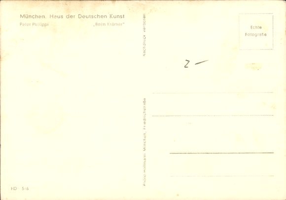 Artist Postcard Philippi, Peter, At the Grocer, HDK 546