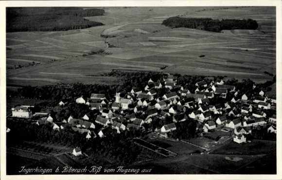 Ak Ingerkingen Schemmerhofen in Württemberg, Luftaufnahme