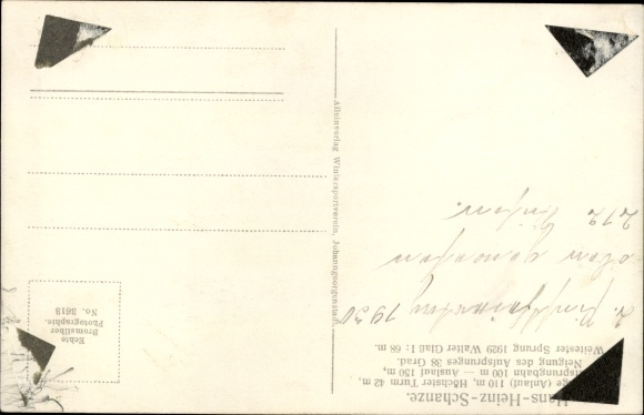 Postcard Johanngeorgenstadt in the Erzgebirge of Saxony, view of the Hans Heinze Schanze