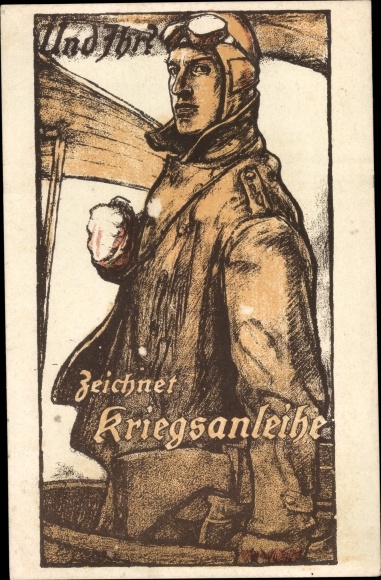 Artist PC Erler, And you?, Draws war bond, fighter pilot