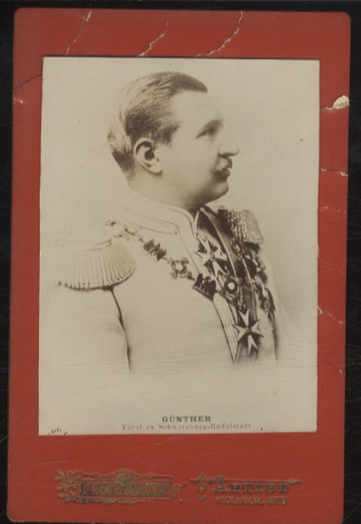 Cabinet Foto Fürst Günther von Schwarzburg-Rudolstadt