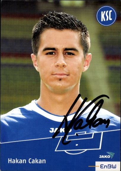 Autogrammkarte Fußballer Hakan Cakan, Karlsruher SC, Autogramm
