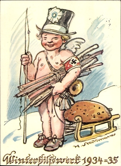 Artysta zajmujący się papeterią pocztową KP Stockmann, Winterhilfswerk 1934-35, Engel