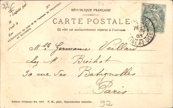 Postcard Bellevue Hauts de Seine, Funiculaire de Bellevue and Chemin de Panurge