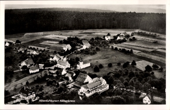 Postcard Kälberbronn Pfalzgrafenweiler in the Black Forest, aerial view, several houses, forests, rural