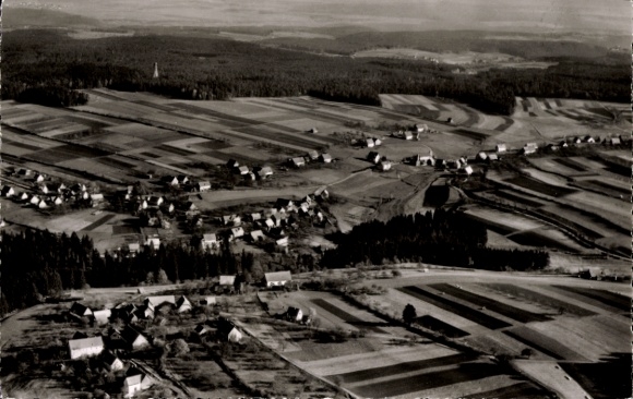 Postcard Würzbach Oberreichenbach in the Black Forest, aerial photograph