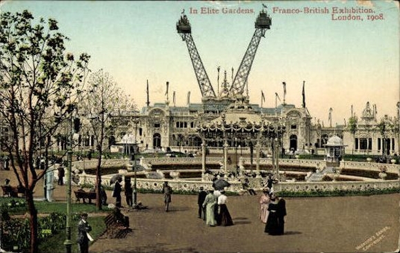 Set von 68 Ansichtskarten, London, Französisch - Britische Ausstellung 1908