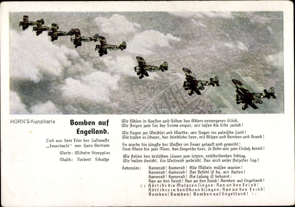 Lied Ak Bomben auf Engelland, Henschel Hs-123, Sturzkampfbomber, Stuka, Luftwaffe