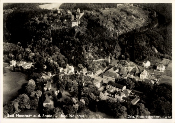 Postcard Bad Neuhaus Bad Neustadt an der Saale Lower Franconia, aerial photograph