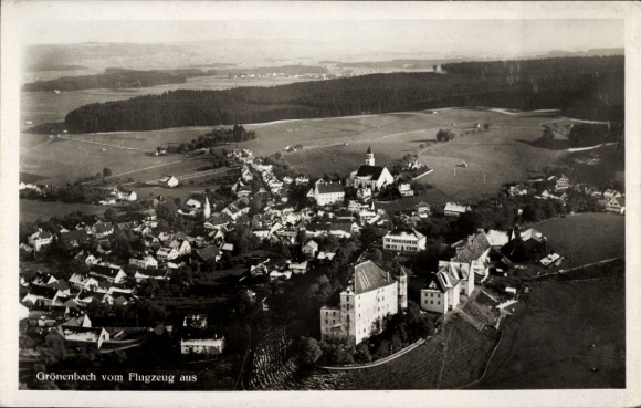 Postcard Bad Grönenbach in Allgäu, aerial photograph