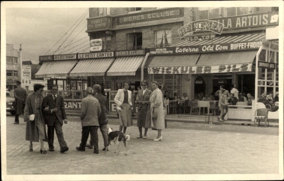 Foto Ak Belgien? Taverne Old Tom, Reklame Wicküler Pils, Heineken, Stella Artois, Günnel