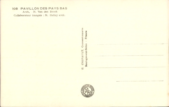 PC Paris, Exposition Internationale 1937, Pavilion des Pays Bas