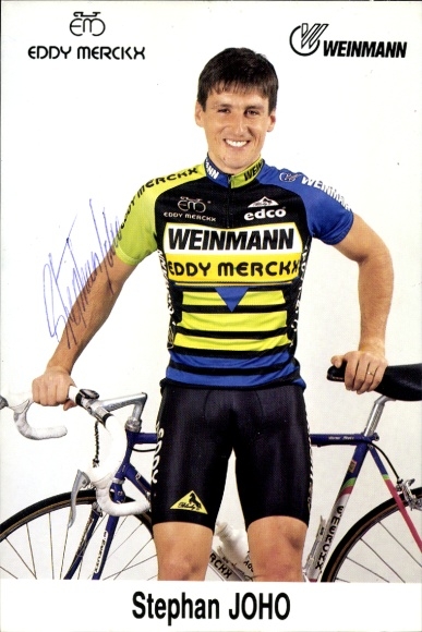 Autograph card cyclist Stephan Joho, autograph