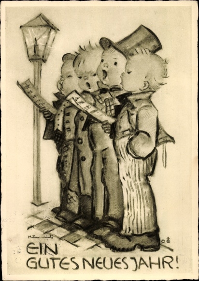 Artist PC Hummel, Berta, No. 5413, Happy New Year, Singer