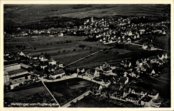 Postcard Wendlingen am Neckar Baden Württemberg, aerial photograph
