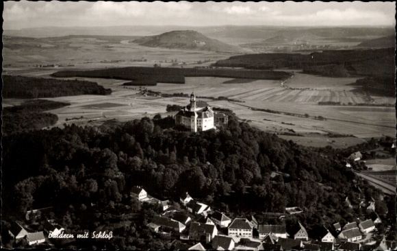 Postcard Baldern Bopfingen in the Ostalbkreis, aerial photograph