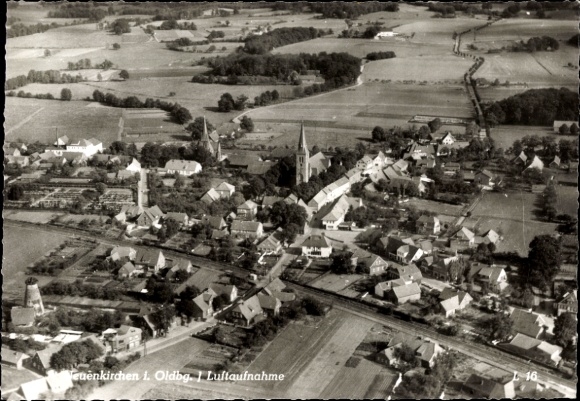 Ak Neuenkirchen Vörden in Oldenburg, luchtfoto