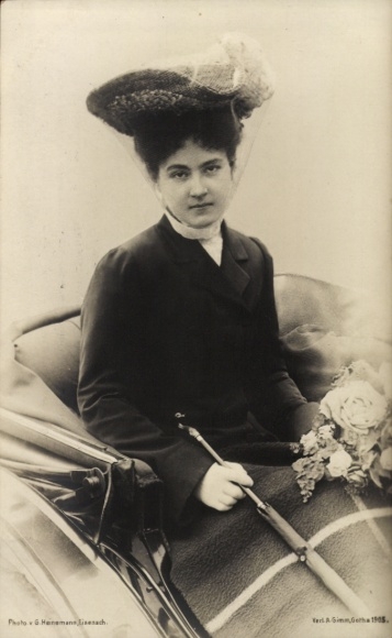 Ak Caroline Reuß zu Greiz, Großherzogin Karoline von Sachsen-Weimar-Eisenach, Portrait