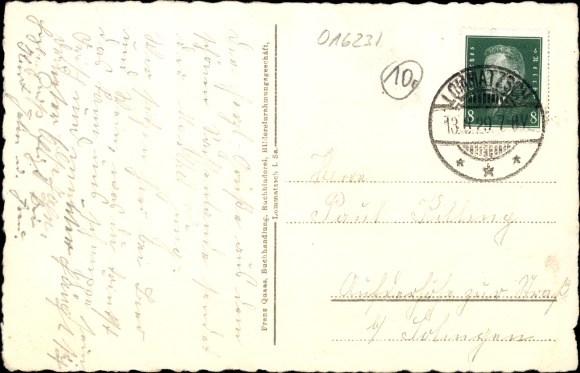 KP Lommatzsch w Saksonii, Döbelner Straße, szewc Oskar Schmidt