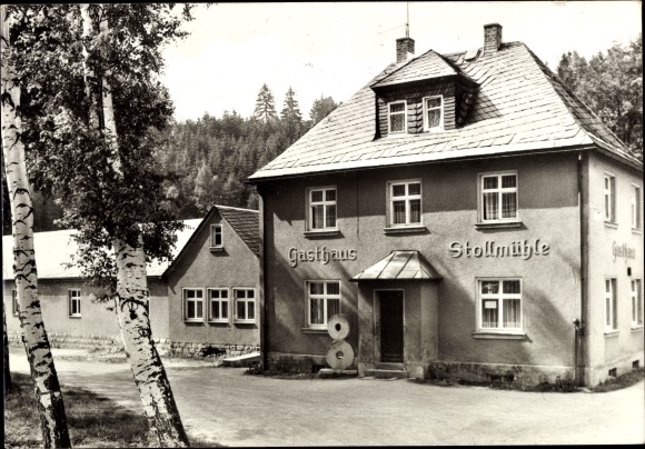 Ak Stützengrün in het Ertsgebergte van Saksen, Gaststätte Stollmühle