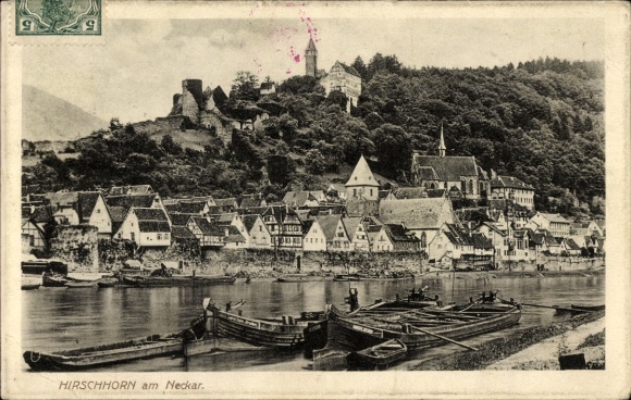 Ak Hirschhorn am Neckar Hessen, Gesamtansicht