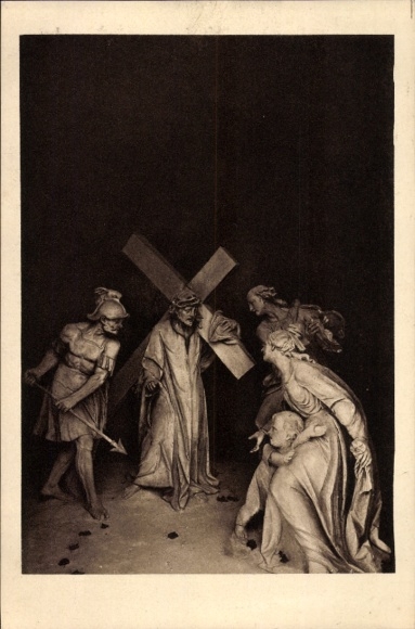 Postcard VIII. Station, Jesus meets the weeping women
