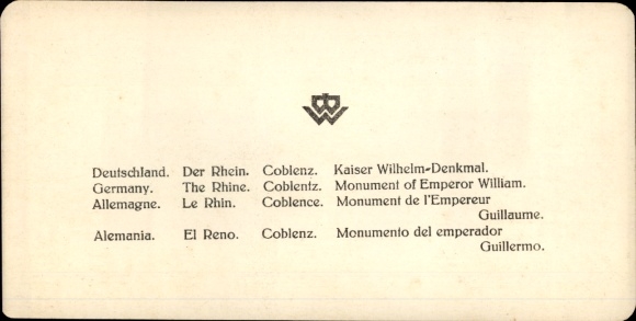 Stereo photo Koblenz in Rhineland Palatinate, Kaiser Wilhelm monument