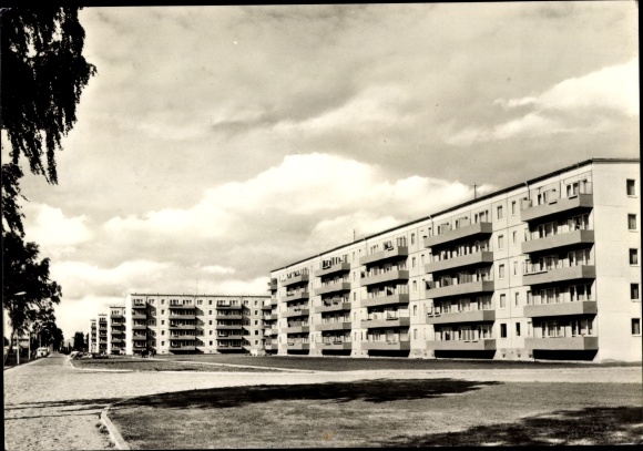 Ak Grimmen in Mecklenburg-Vorpommern, woongebouwen, Heinrich-Heine-Strasse
