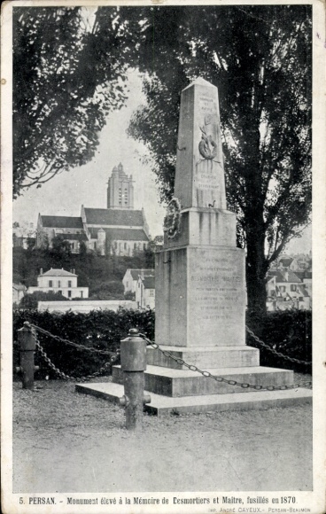 Ak Persan Val-d’Oise, Kriegerehrenmal
