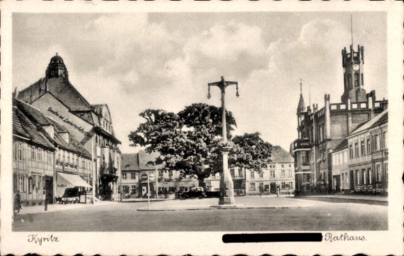 Postcard Kyritz in der Prignitz, Square, Town Hall