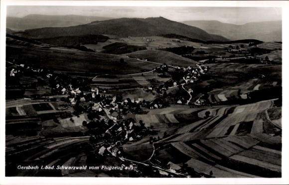 Postcard Gersbach Schopfheim in the Black Forest Baden, aerial photograph