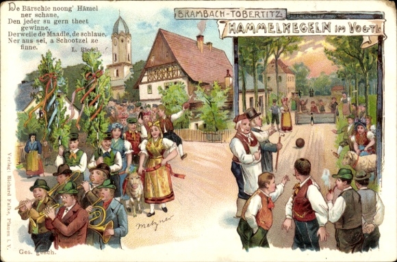 Artist Chromo-Litho Metzner, Bad Brambach Tobertitz Vogtland, Mutton Skittles