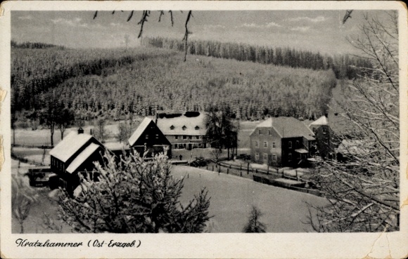 Ak Kratzhammer Altenberg im Erzgebirge, Winteransicht