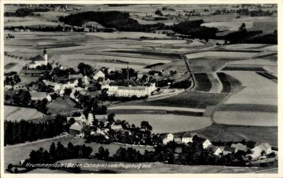 Postcard Krummennaab in the Upper Palatinate, aerial photograph