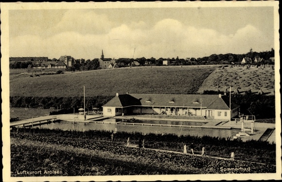 Postcard Bad Arolsen in Hesse, summer pool, outdoor pool