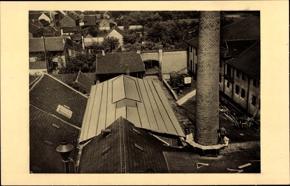 Ak Hersel Bornheim, Germania Brauerei, Kesselhaus, Eindeckung Isolit Dachstoff A. W. Andernach