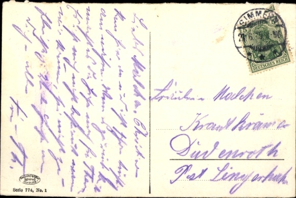 Postcard Stromberg in the Hunsrück, ruins of Fustenburg