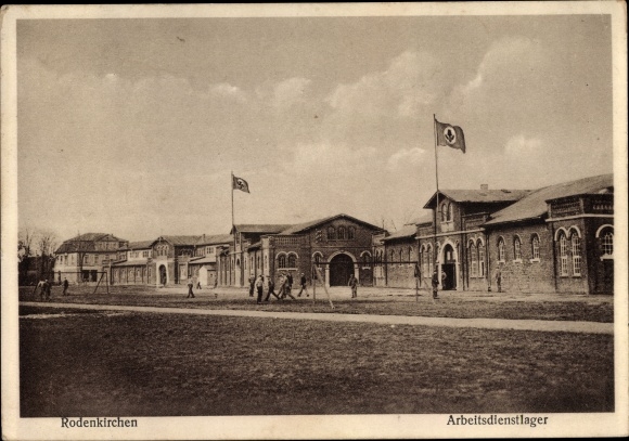 Postcard Rodenkirchen Stadland in the district of Wesermarsch, Reich Labor Service, RAD