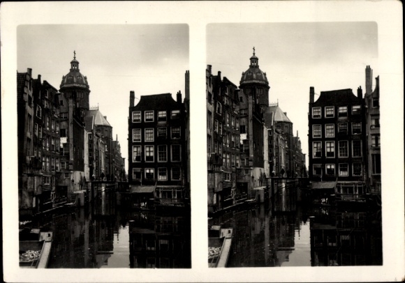 Stereo Photo Amsterdam North Holland Netherlands, Old Zyds Gracht