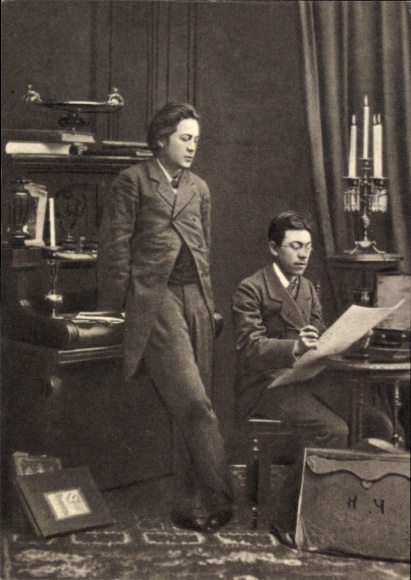 Ak Schriftsteller Anton Tschechow, Maler Nikolaj Tschechow