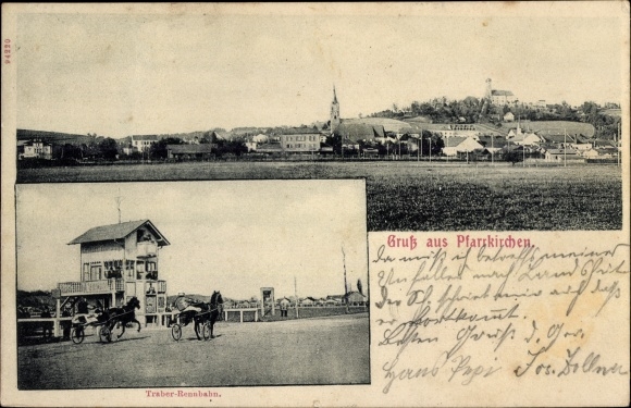 Postcard Pfarrkirchen in Niederbayern, general view, trotting course