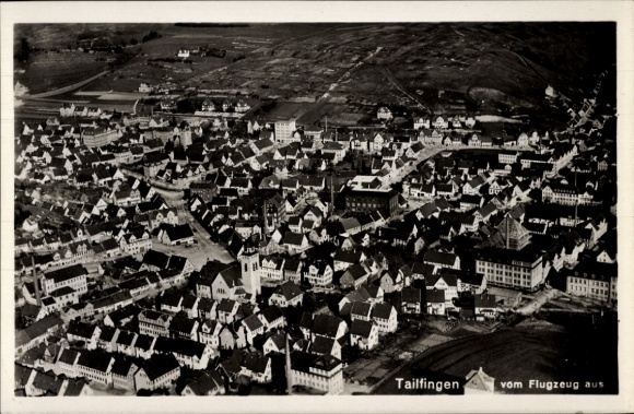 Postcard Tailfingen Albstadt in the Zollernalbkreis, aerial photograph