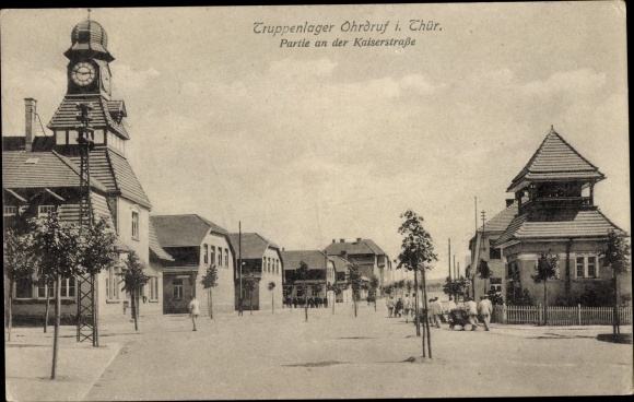 Ansichtkaart Ohrdruf in Thüringen, troepenkamp, Kaiserstrasse