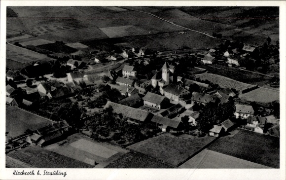 Ak Kirchroth in Niederbayern, Fliegeraufnahme