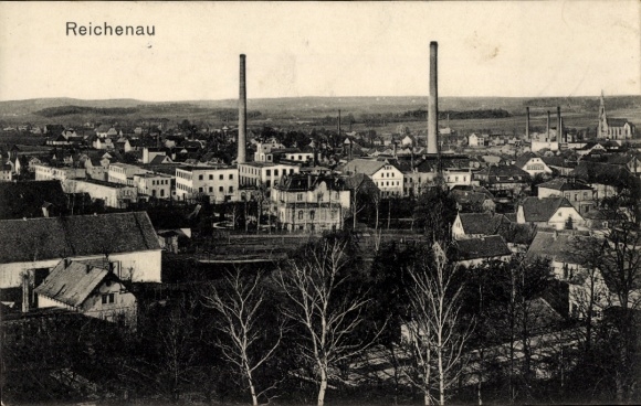 Postcard Reichenau in the Erzgebirge, general view