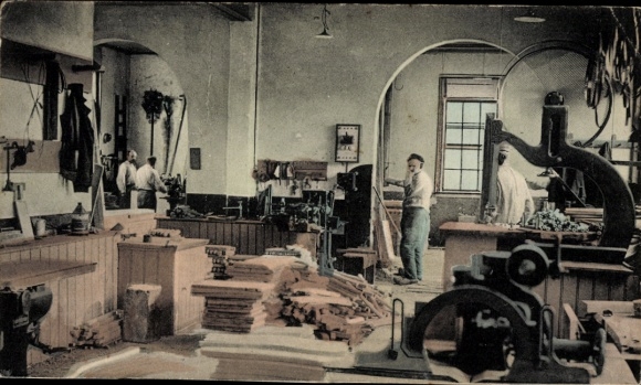 Postcard Veenhuizen Drenthe, Government Works Facility, Electrical Machines