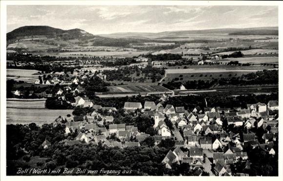 Postcard Bad Boll in Württemberg, aerial photograph