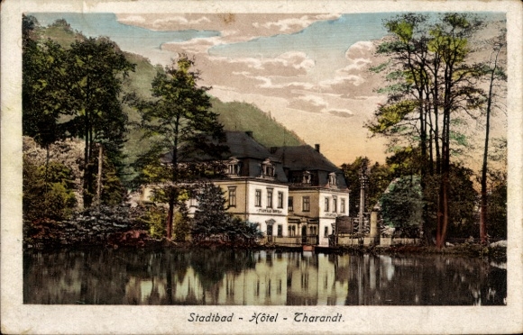 Ak Tharandt im Erzgebirge, Stadtbad Hotel