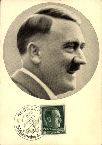 Postcard Führer and Reich Chancellor Adolf Hitler, Men of the Time 91