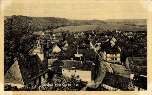 Ak Leißling Weißenfels in Sachsen Anhalt, Panorama